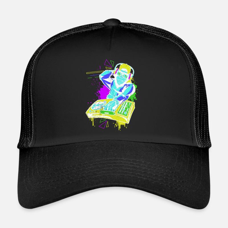 DJ Monkey Music Party Fun Sunglasses Fun Dancing C Trucker Cap