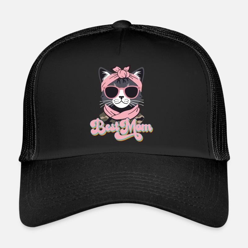 Chat Maman Avec Style Meilleure Maman Chat Mignon Casquette trucker 