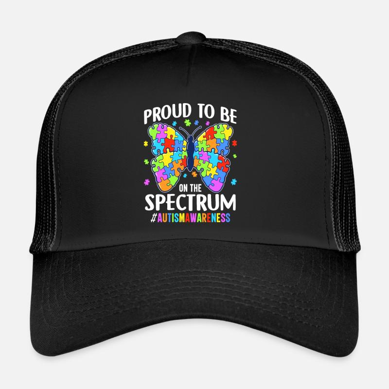 Autismus Autist Autistisch - Trucker Cap - Schwarz/Schwarz