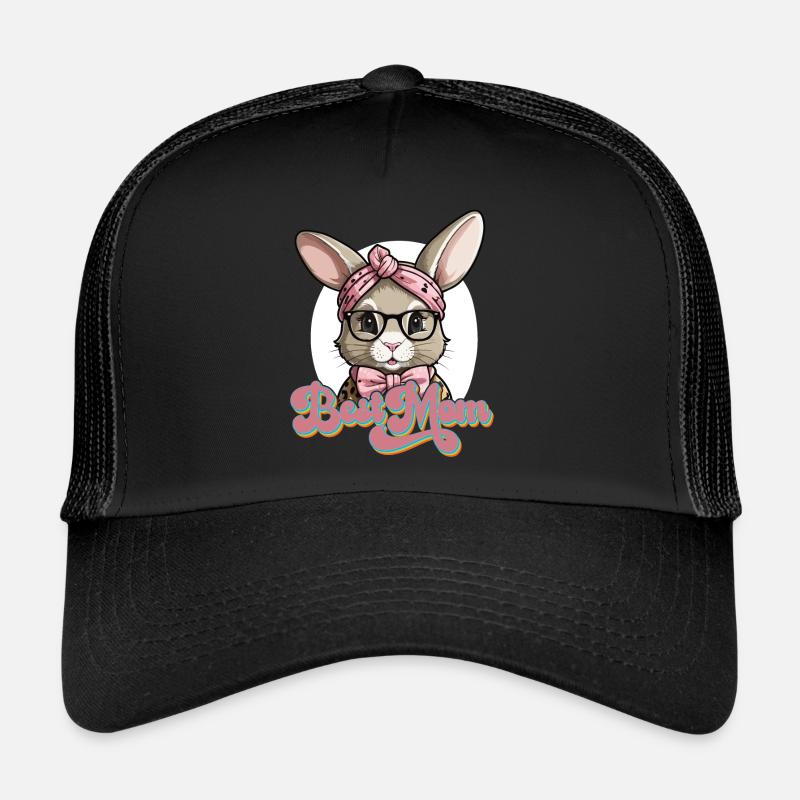 Maman Lapin Mignon Lapin Maman Mignon Lapin de Pâques Casquette trucker 