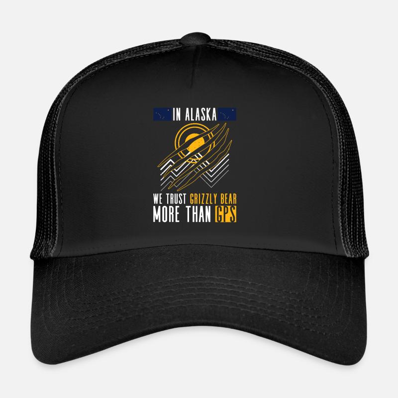 Grizzly Bear Ours brun d’Alaska Casquette trucker 