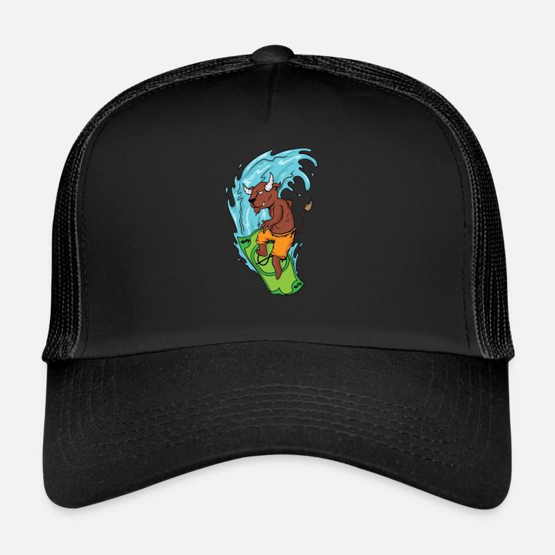 Bull surfing sur un billet d’un dollar Casquette trucker 