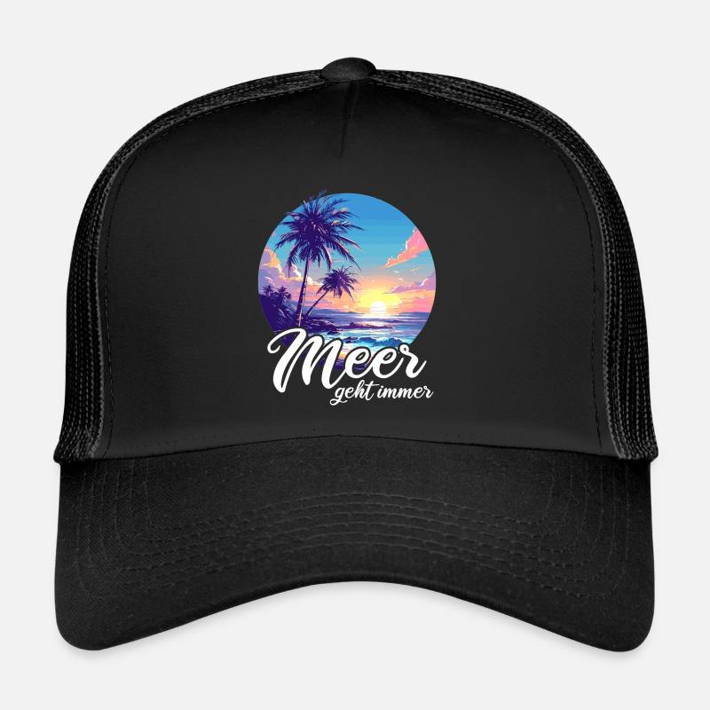 La mer part toujours en vacances Casquette trucker 