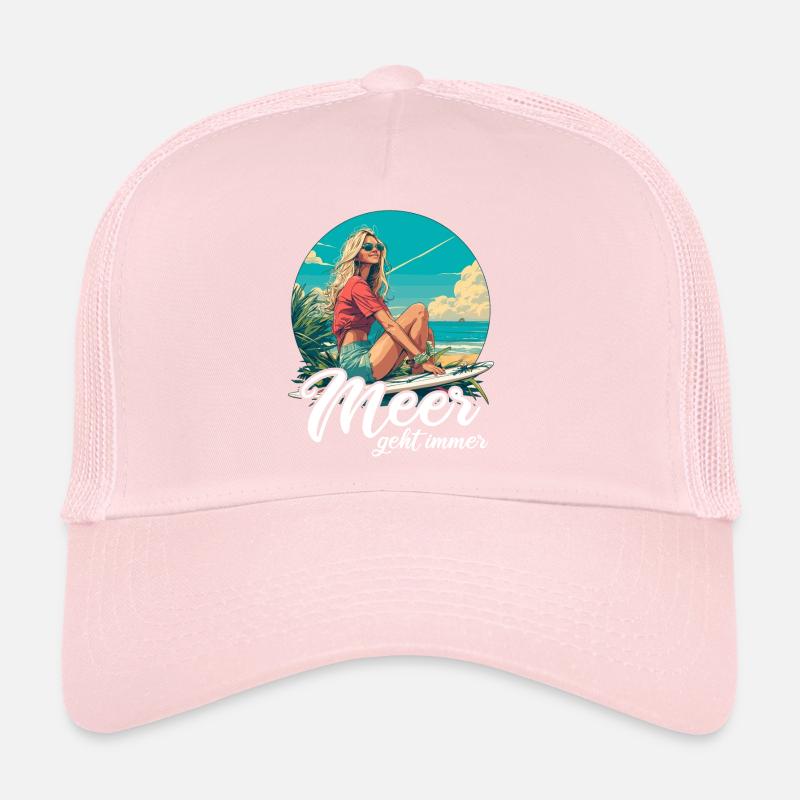 La mer part toujours en vacances Casquette trucker 