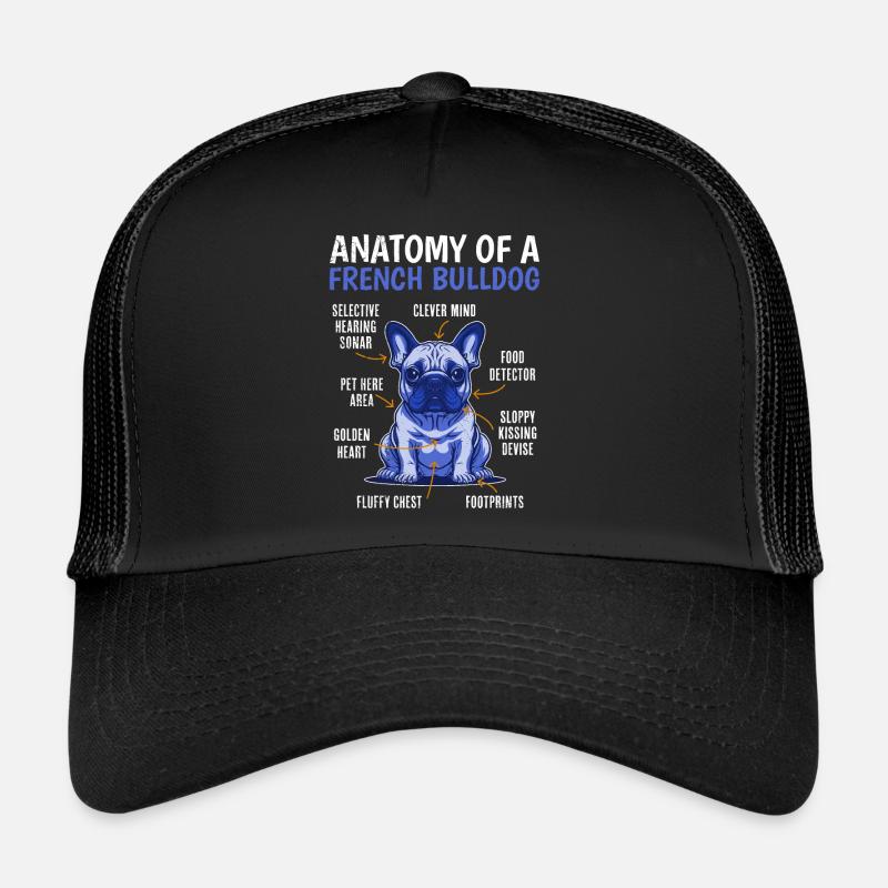 Anatomie d'un bouledogue français Casquette trucker 