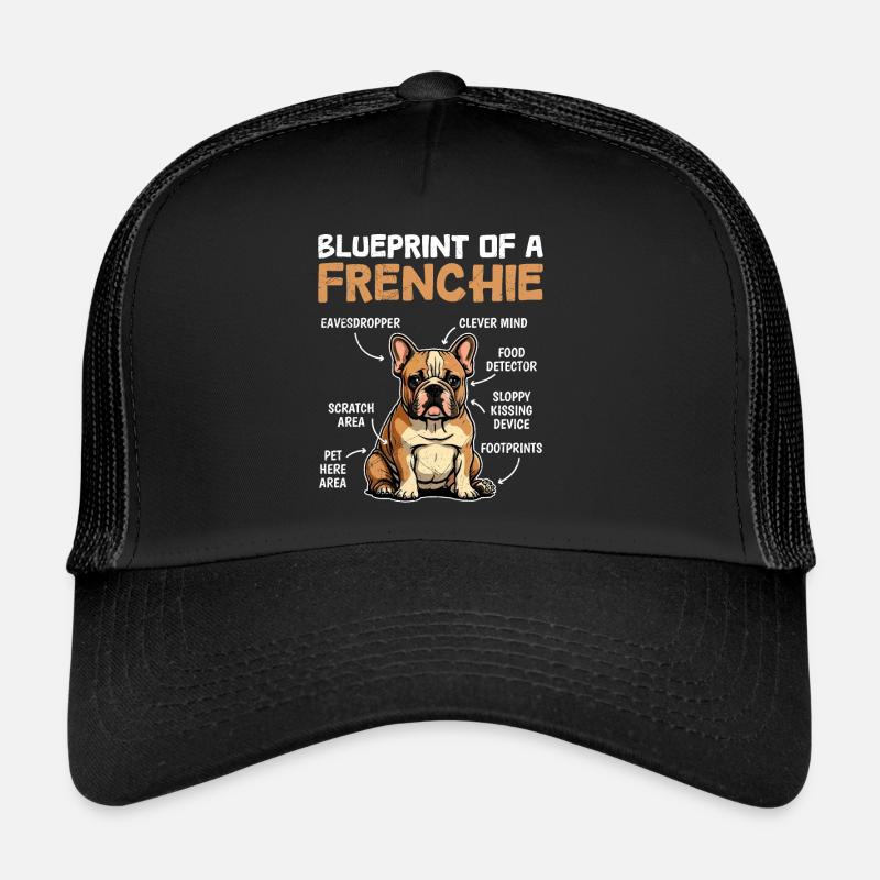Bouledogue français Plan d’un Frenchie Casquette trucker 