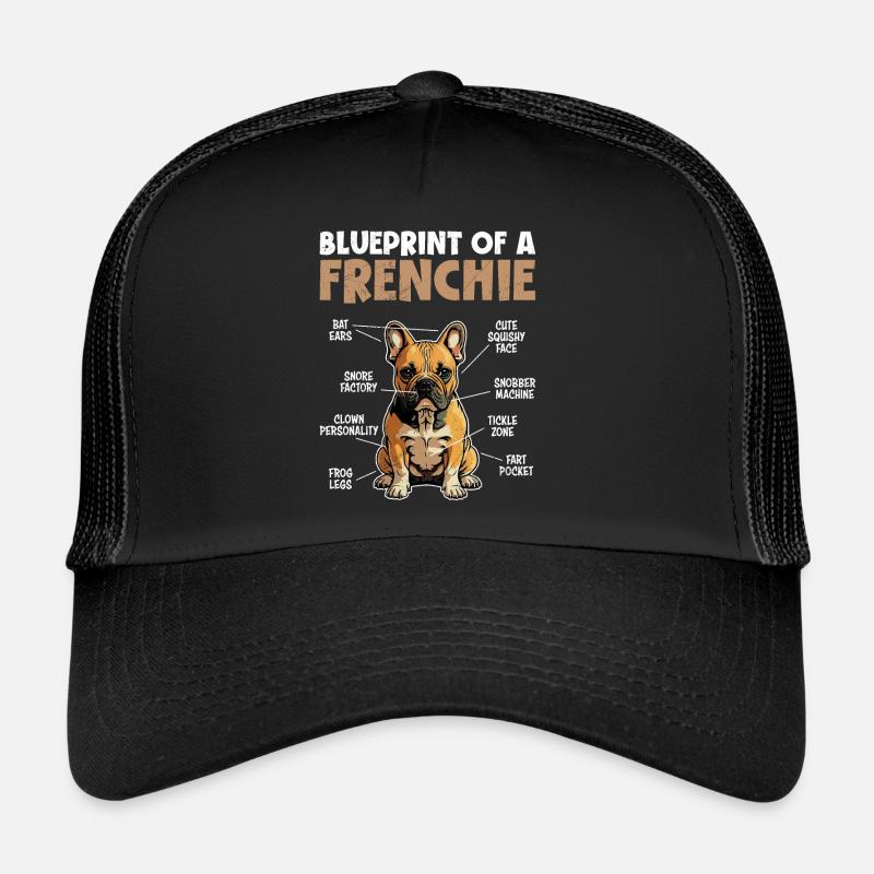 Bouledogue français Plan d’un Frenchie Casquette trucker 