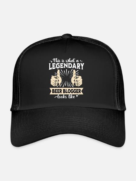 Legendärer Bier Blogger - Trucker Cap - Schwarz/Schwarz