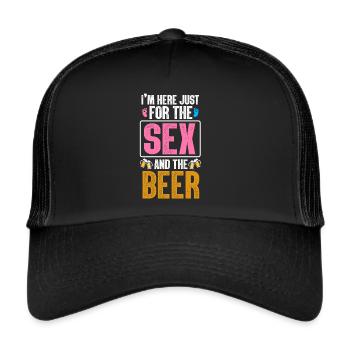 I'm just here for the beer - Trucker Cap - black/black - Front