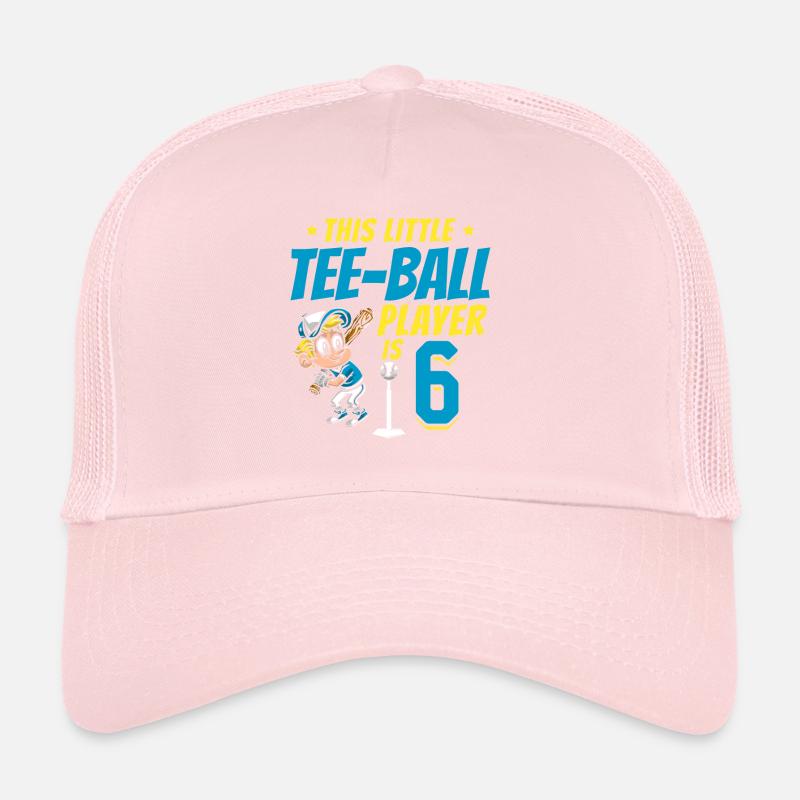 Tee-ball player Party 6th Birthday Tee-ball player Trucker Cap