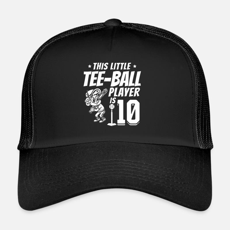 Tee-ball player 10th Birthday 10 Years Old Tee-bal Trucker Cap