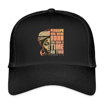 African American Christ Jesus Black Women - Trucker Cap - black/black - Front