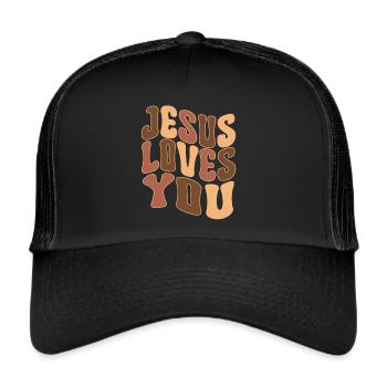 African American Christ Jesus Black Women - Trucker Cap - black/black - Front