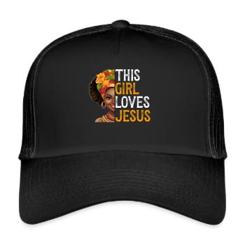 African American Christ Jesus Black Women - Trucker Cap - black/black - Front