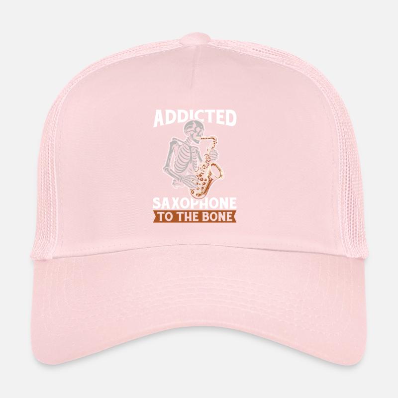 Saxophone Saxophone Squelette Casquette trucker 