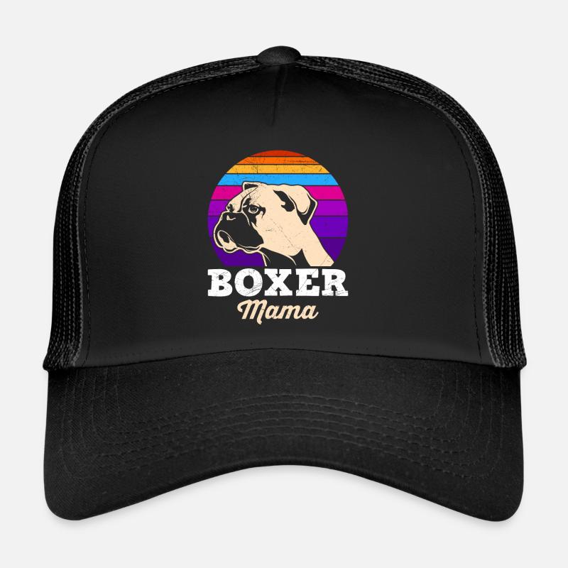 BOXER MOM German Boxer Dog Mom Boxer Boxer - Trucker Cap - black/black