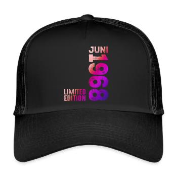 Limited Edition Juni 1968 Legendär Seit Juni 1968 - Trucker Cap - Schwarz/Schwarz - Vorne