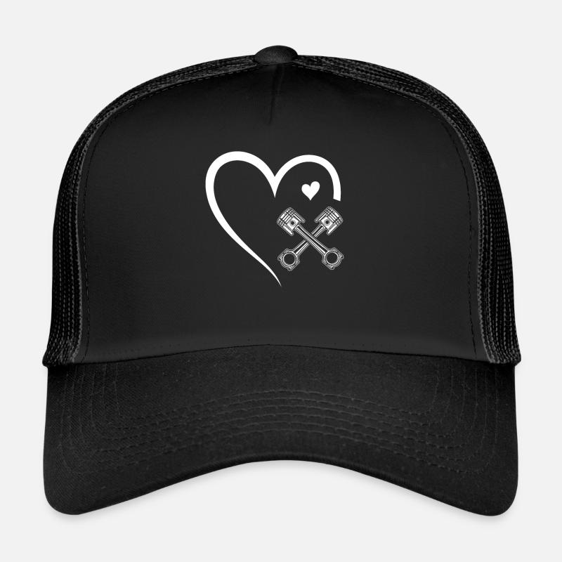 Mechanic piston Auto Mechanic Heart Trucker Cap
