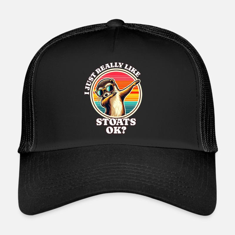 I Love Ermine Saying Trucker Cap