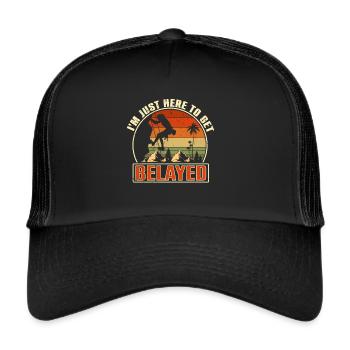 Klettern Mountain Boulder Climble Kletterer - Trucker Cap - Schwarz/Schwarz - Vorne