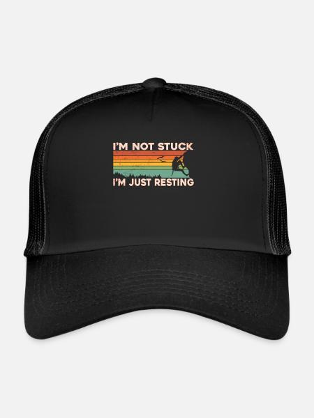 Klettern Mountain Boulder Climble Kletterer - Trucker Cap - Schwarz/Schwarz - Vorne