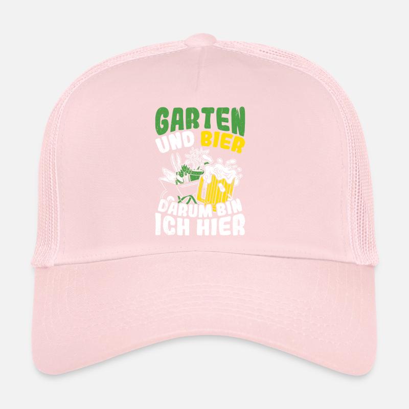 Jardin et bière C’est pour ça que je suis là Houblon Alcool G Casquette trucker 