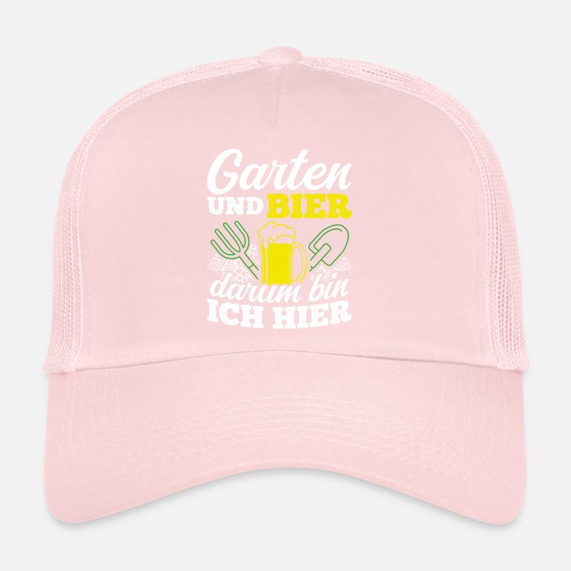 Jardin et bière C’est pour ça que je suis là Houblon Alcool G Casquette trucker 