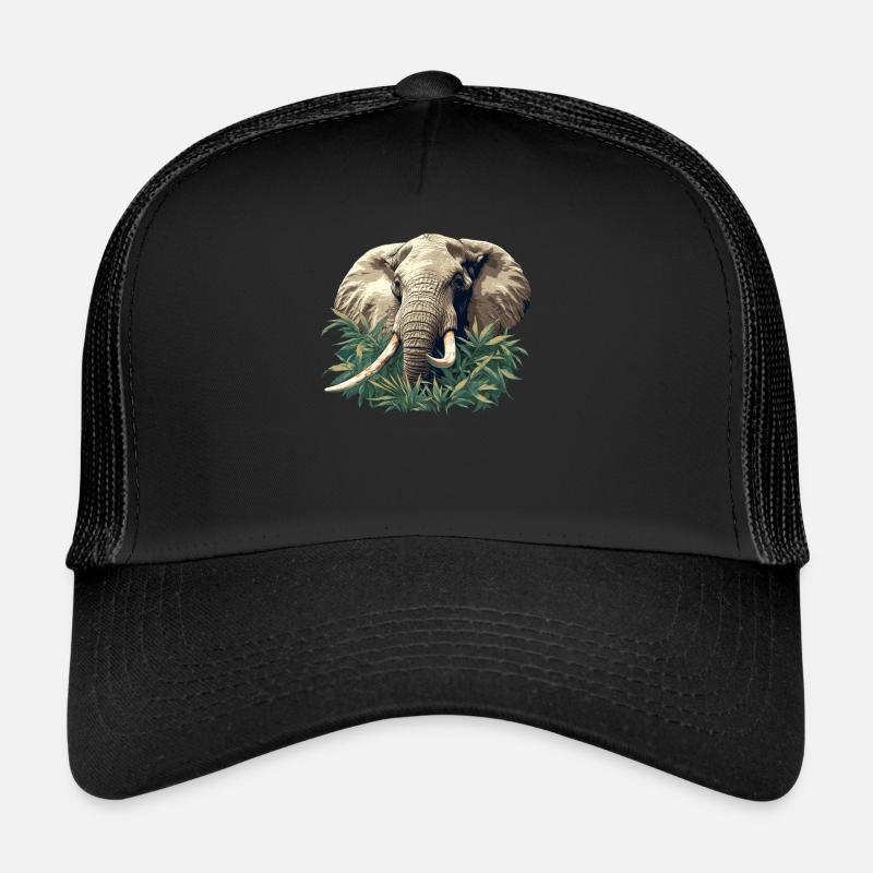 Elefanten Elefant - Trucker Cap - Schwarz/Schwarz