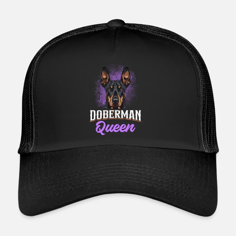 DOBERMAN QUEEN Doberman Propriétaire de chien Cool Casquette trucker 