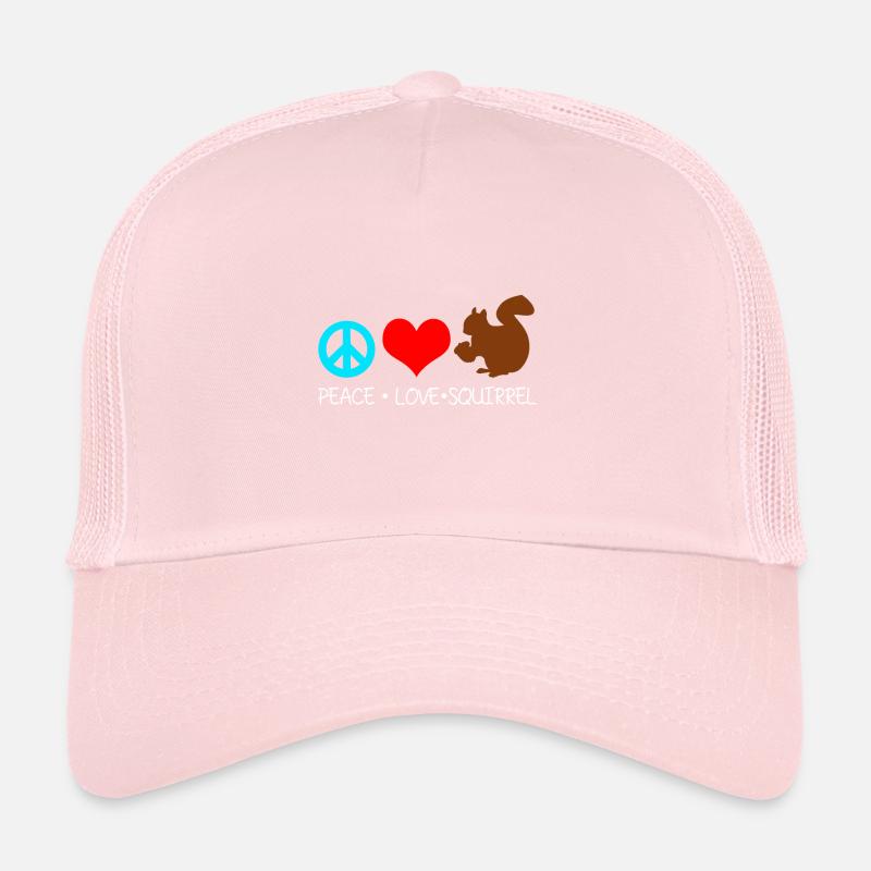 Frieden Liebe Eichhörnchen Coole Streifenhörnchen Tierliebhaber Trucker Cap