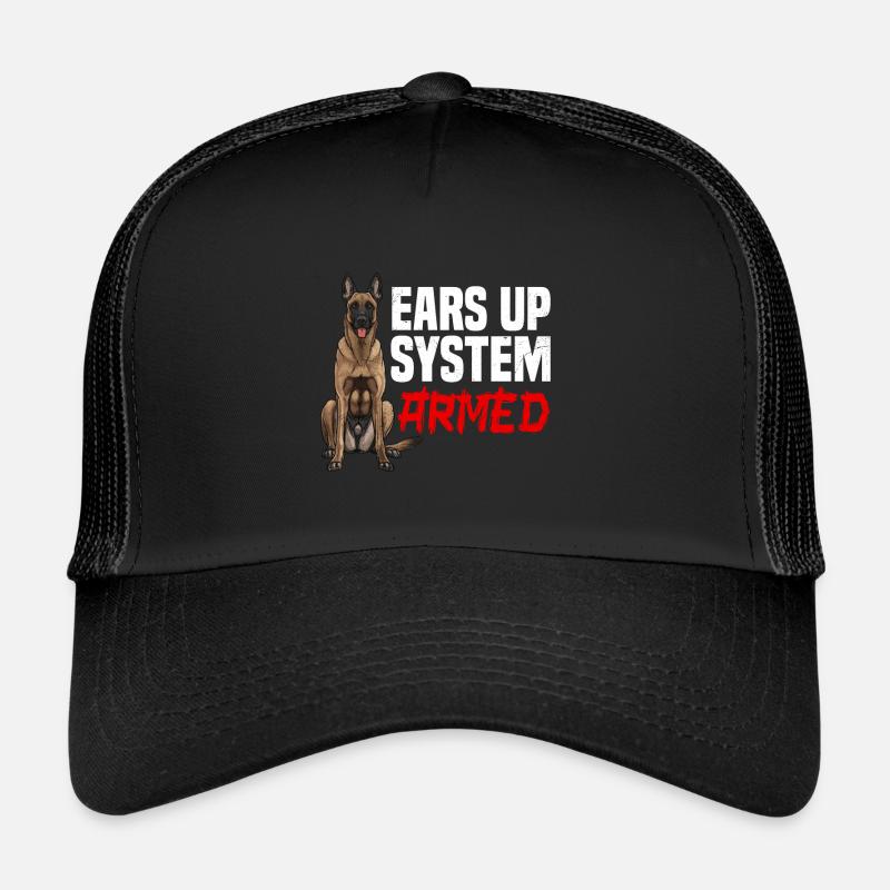 Belgian Shepherd EARS UP SYSTEM ARMED Trucker Cap
