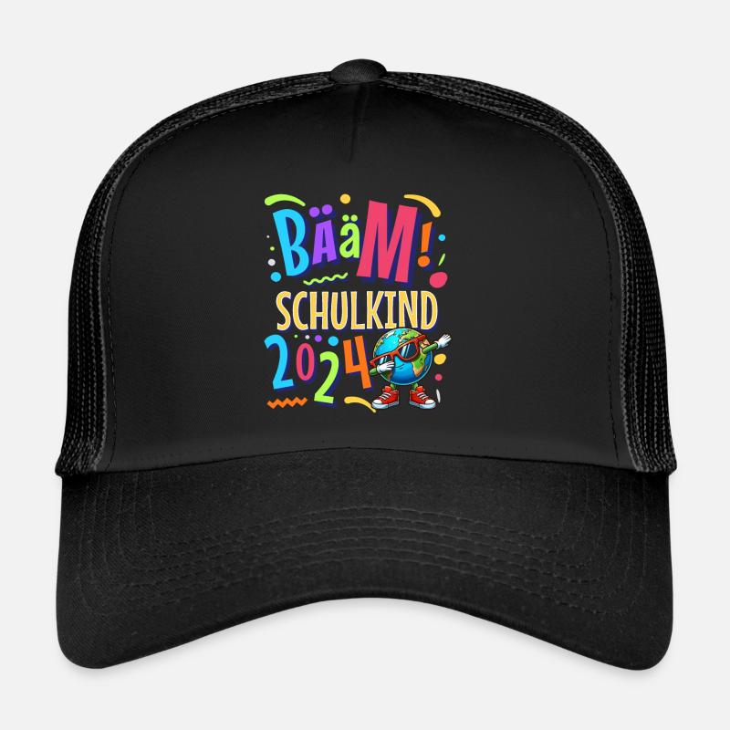 Bääm Schulkind 2024 - Trucker Cap - Schwarz/Schwarz
