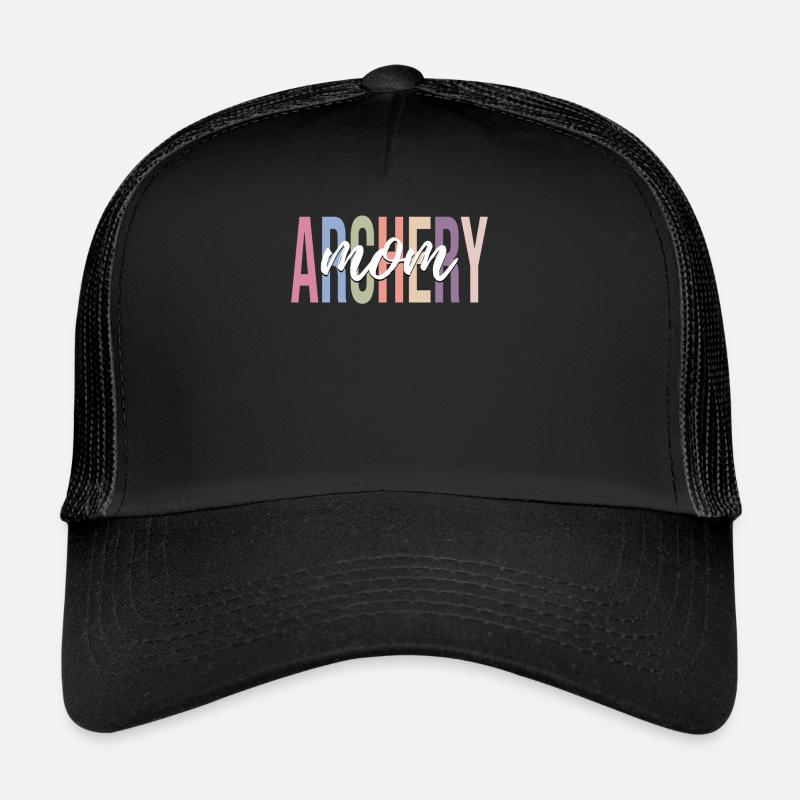 Bogenschützin Bogen und Pfeil - Trucker Cap - Schwarz/Schwarz
