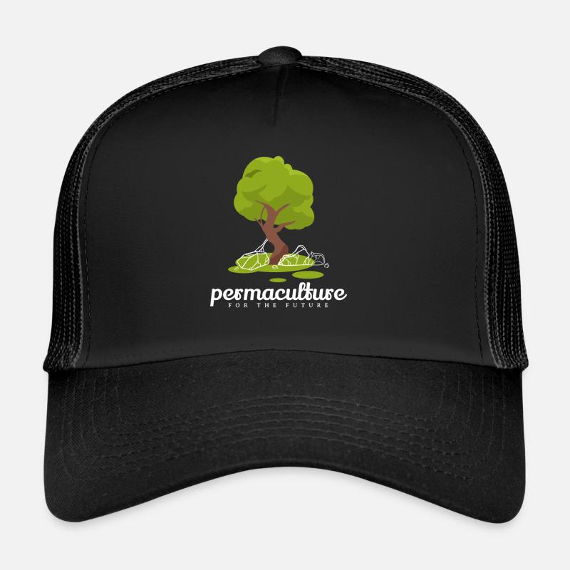 Permakultur For The Future - Trucker Cap - Schwarz/Schwarz