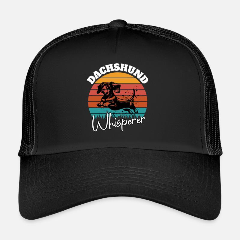 Teckel chuchoteur - Casquette trucker  - noir/noir