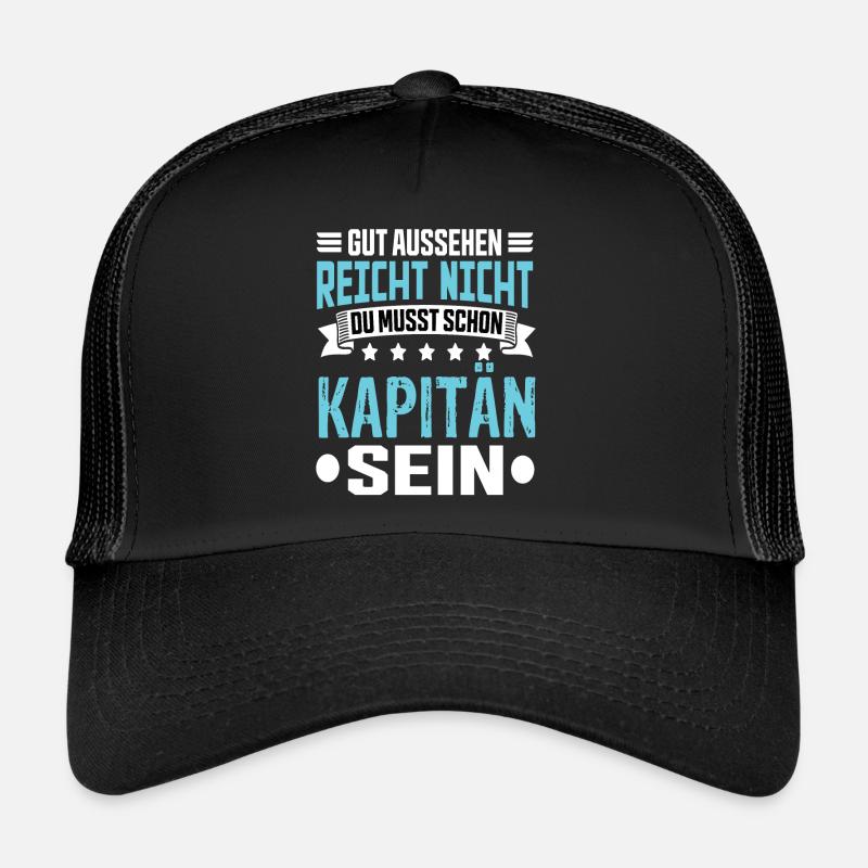 Kapitän - Trucker Cap - Schwarz/Schwarz