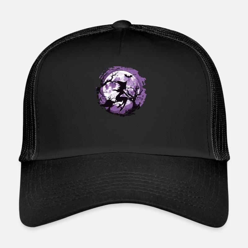 Idée cadeau de sorcières gothiques lune violette occulte Casquette trucker 