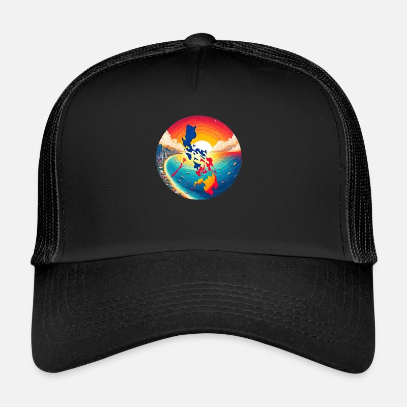 Sonnenuntergang über den Philippinen Trucker Cap