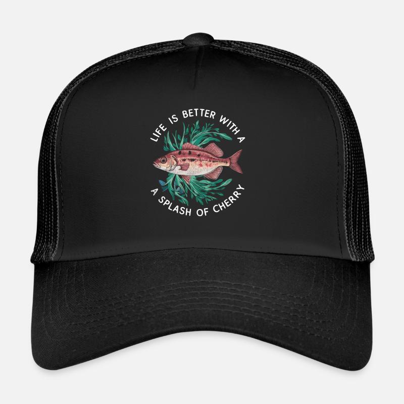 Cerise, Barbe, Poisson, Aquarium, Eau douce, Aquariophilie, Casquette trucker 