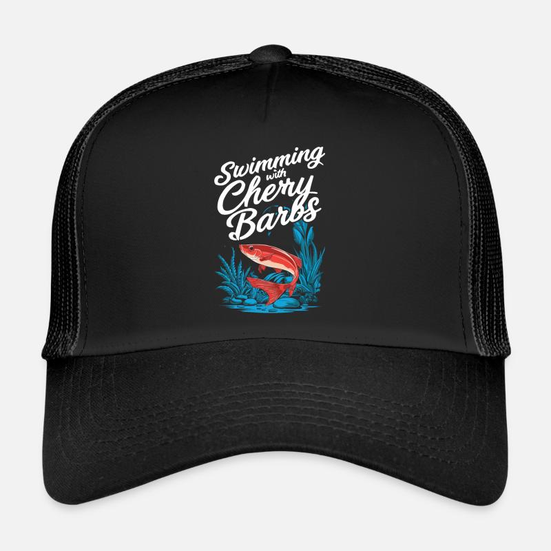 Poisson barbelé cerisier Poisson d'aquarium d'eau douce Aquariste Casquette trucker 