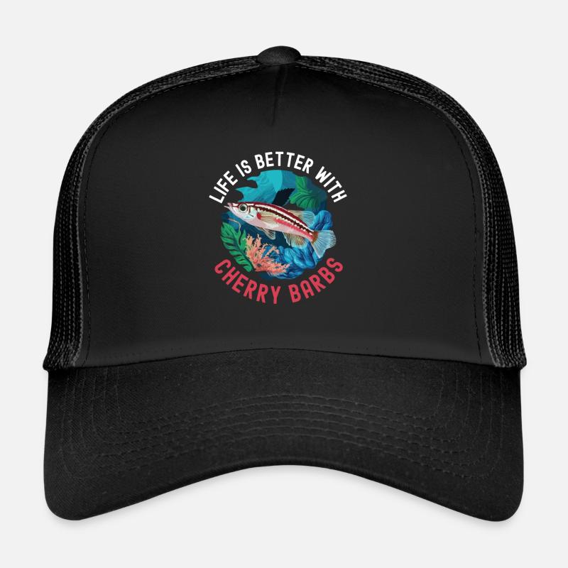 Poisson barbelé cerisier Poisson d'aquarium d'eau douce Aquariste Casquette trucker 