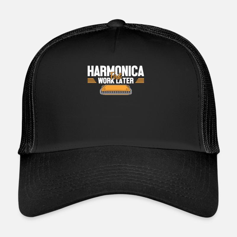 Mundharmonika erstes Werk, später Harmonist Harmonicist Trucker Cap