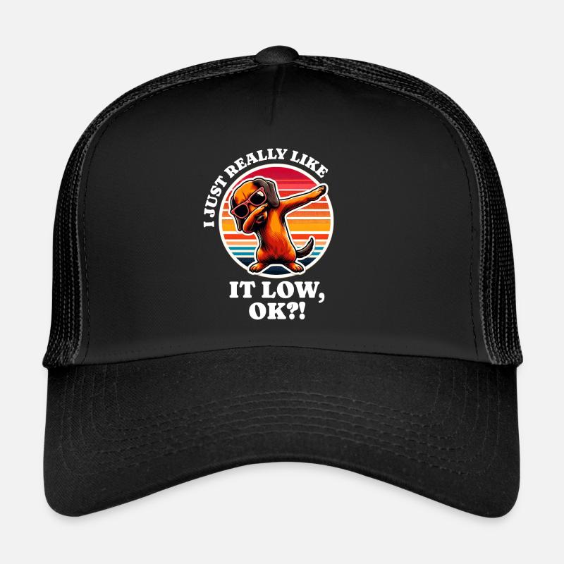 I Love Dachshund Saying Trucker Cap