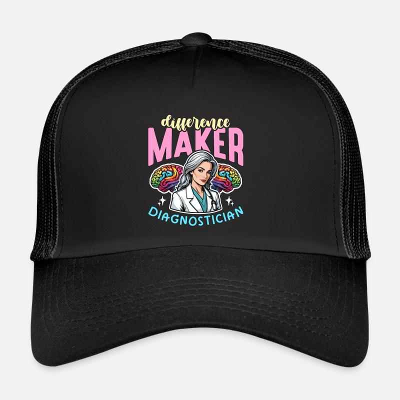 School Psych Difference Maker School Counselor Trucker Cap