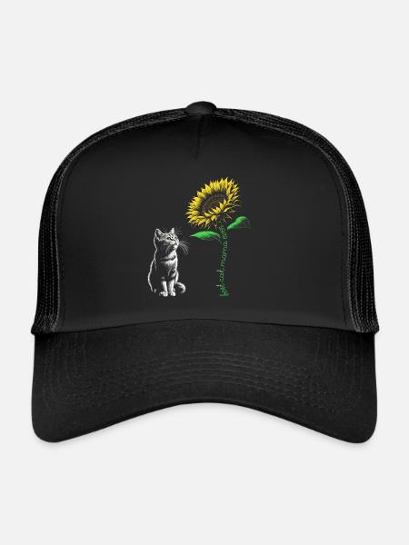 La meilleure maman chat de tous les temps - Casquette trucker  - noir/noir - Devant
