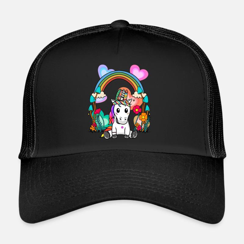Schamanen Einhorn Pferd Regenbogen Hippie Kind Trucker Cap