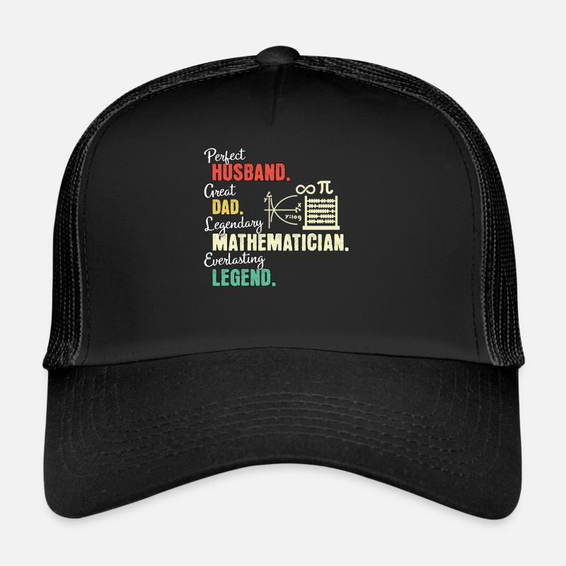Papa mathématicien - Casquette trucker  - noir/noir