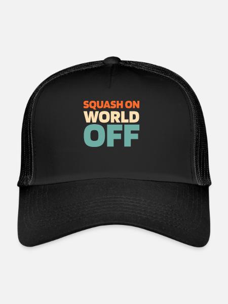 Squash Squash sur World Off - Casquette trucker  - noir/noir - Devant