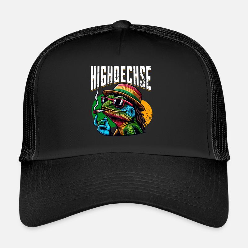 High Lizard Lizards Iguana Reptiles Trucker Cap