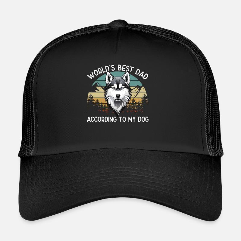 Welt Bester Hundepapa Siberian Husky Lustige Trucker Cap